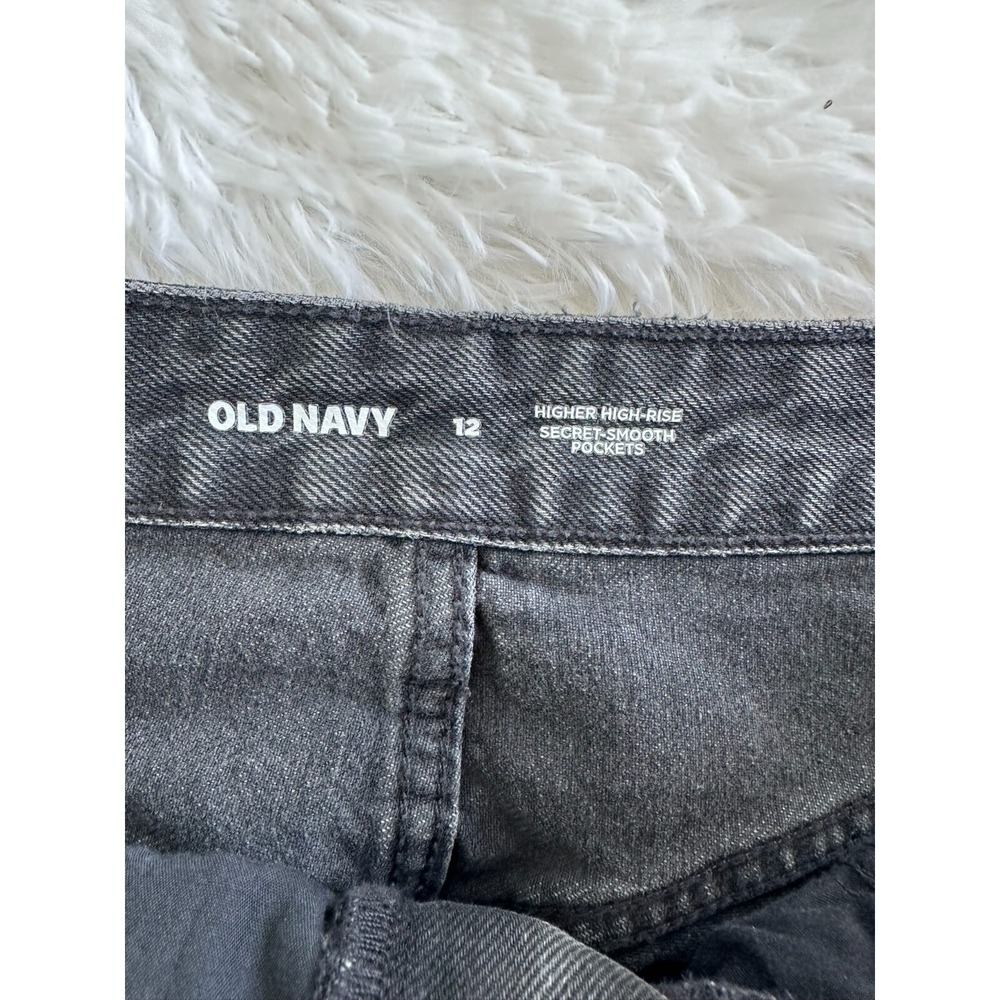 Old Navy Women's Size-12 Pencil Skirt High Rise Smooth Pockets Black Denim - Picture 2 of 8